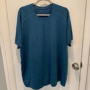 lululemon Metal Vent Tech teal blue shirt
